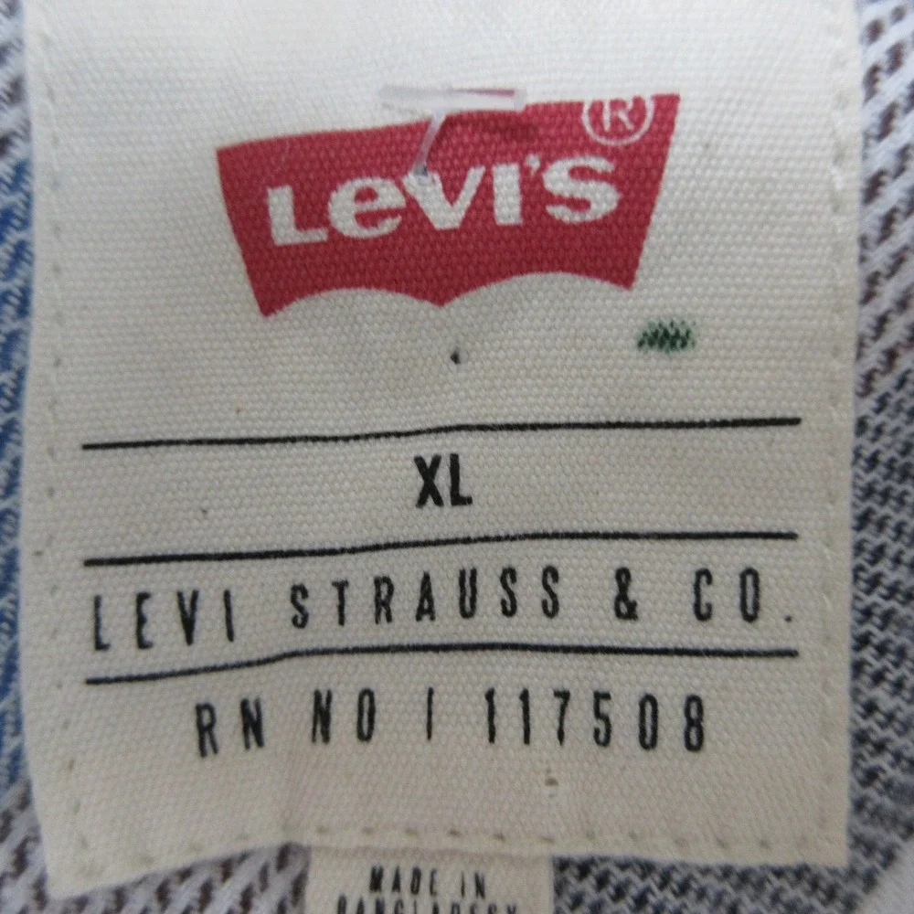 Levis Outdoor Shirt‎ Mens XL White Plaid Button Up Gorpcore Outdoor Workwear